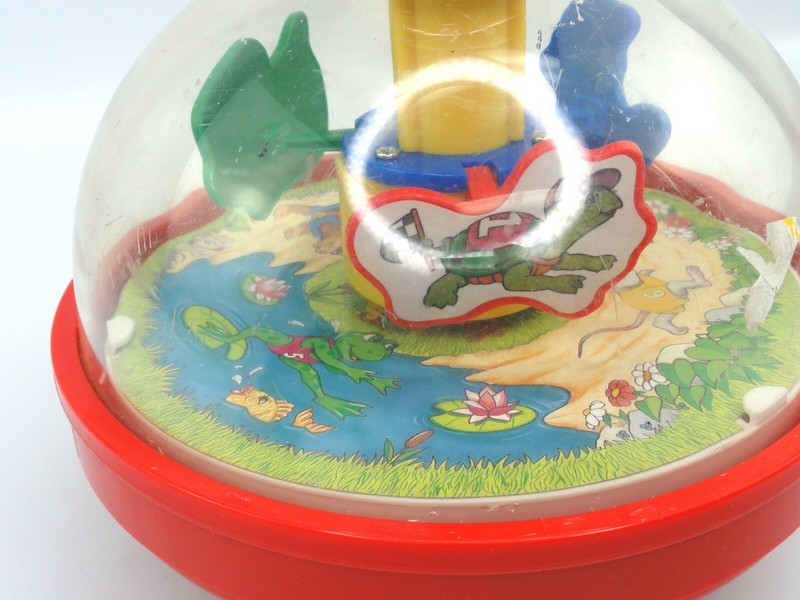 At Toybox  Redbox Fun Years Spinning Top Toy Turtle Rabbit Skunk Race