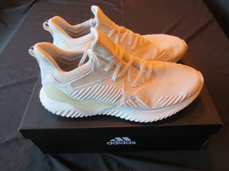 Velate Indossata da Uomo Adidas Alphabounce dietro M Bianco Crema Scarpe Corsa | eBay