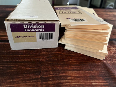 A Beka Division Flashcards - Homeschool Math DIVISION FLASH CARDS