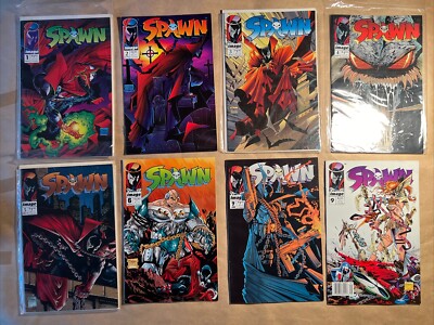 8 Lot of Spawn Comics #1, 2, 3, 4, 5, 6, 7, 9 - McFarlane,  Image