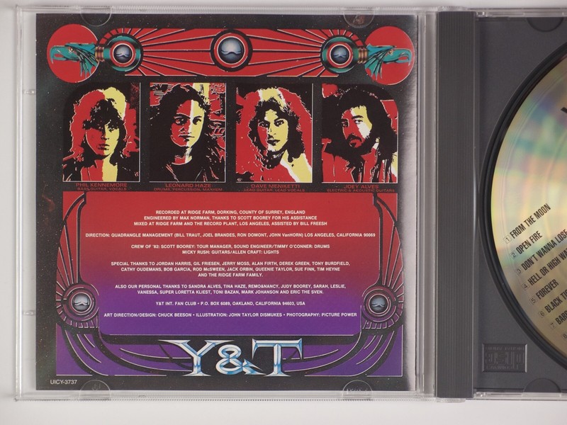 チューバ  CD Y&T: Black Tiger A&M Japan UICY-3737 OBI CD Hard 'N' Heavy
