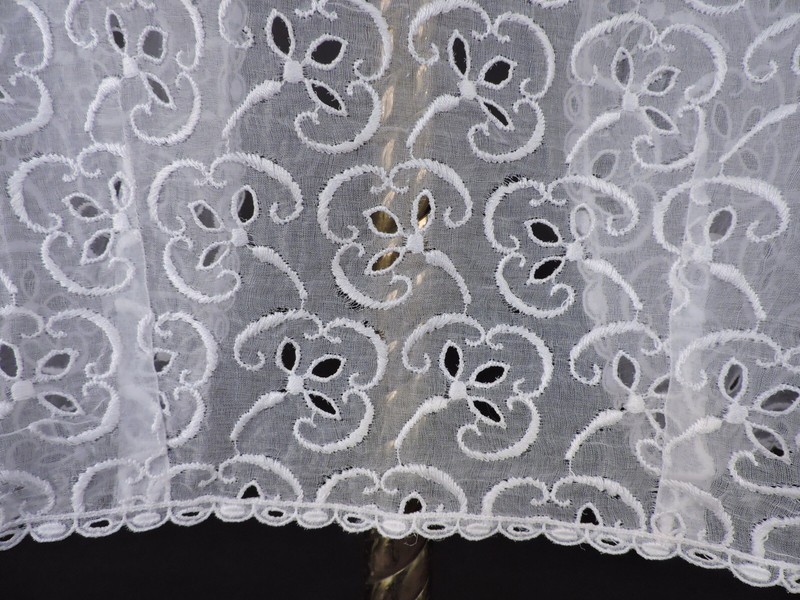 1930&rsquo;S SHEER WHITE ORGANDY CROP JACKET FOR DRESS W EMBROIDERY