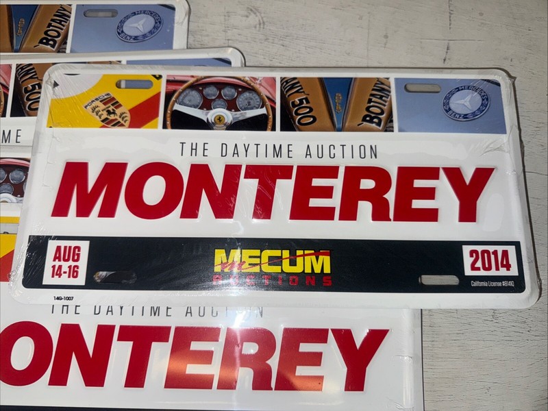 MONTEREY Mecum Auto Auctions Booster License Plate Classic Car Truck