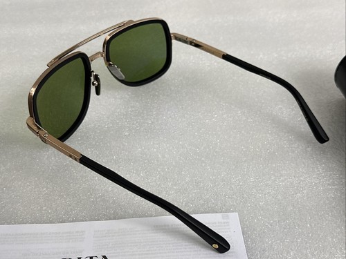 Pre-owned Dita Mach-s Dts412-a-03 Matte Black/rose Gold Sunglasses Green 55-20-127