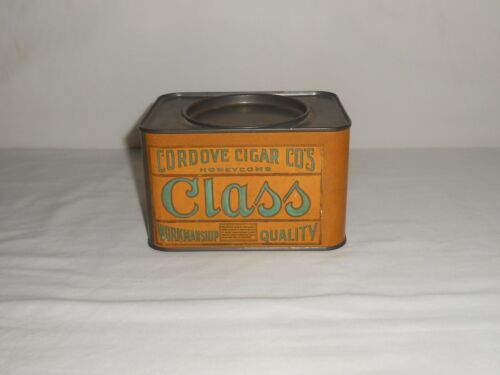 Vintage Cordove Cigar Co’s Honeycomb Class Perfectos Orange Tin