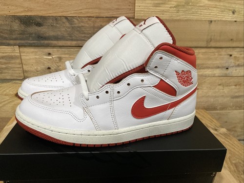 Nike Air Jordan 1 Mid SE Shoes Dune Red White FJ3458-160