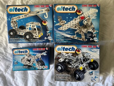 Eitech Metal Construction Building Sets (4) Unopened, Sealed. C59, C63, C67, C69