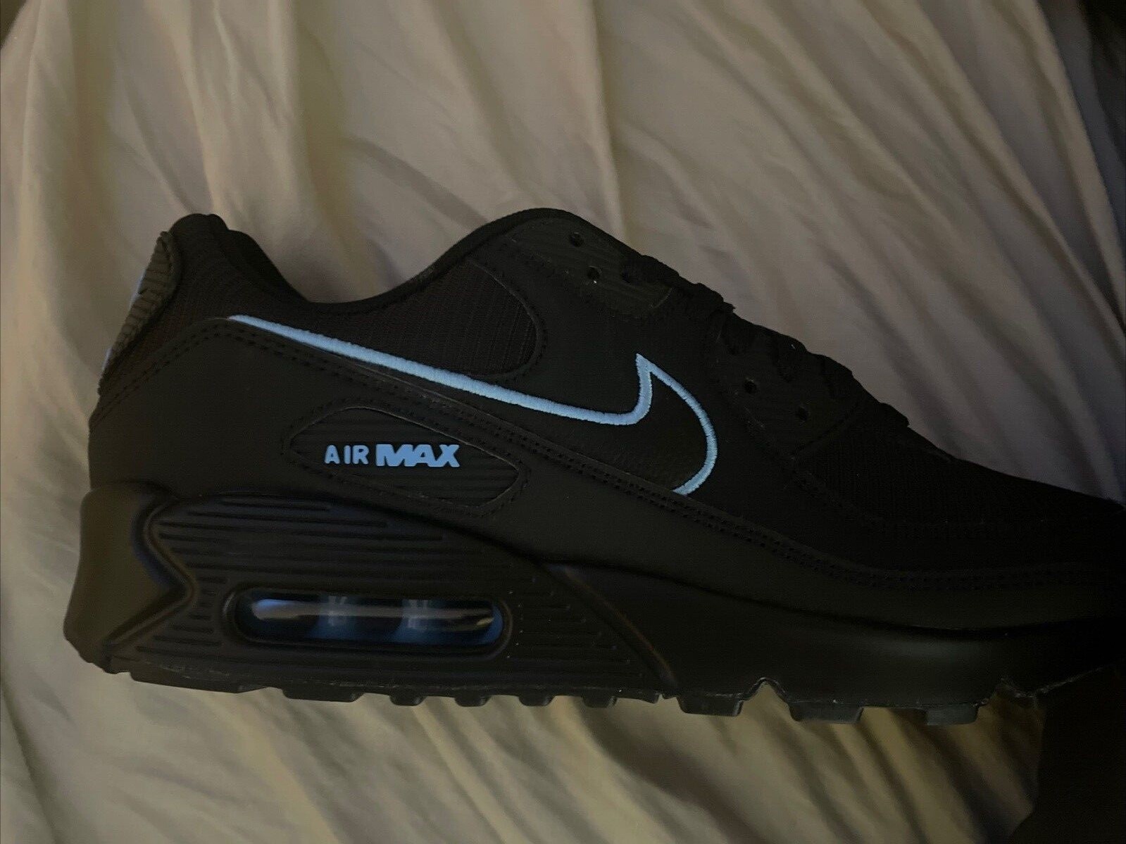 Nike Air Max 90 Black University Blue Men's Shoes Sneakers Sizes