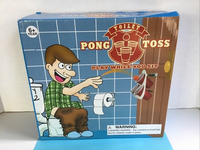 Toilet Pong Toss Game Play While you Sit game Great Gag Gift