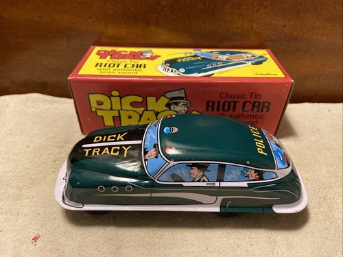 2002 Schylling Dick Tracy Classic Tin “Riot Car” - Authentic
