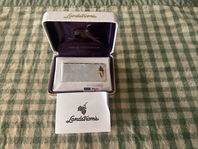 Black Hills Gold Money Clip by Landstroms Multitone Matt Finished Silver Tone