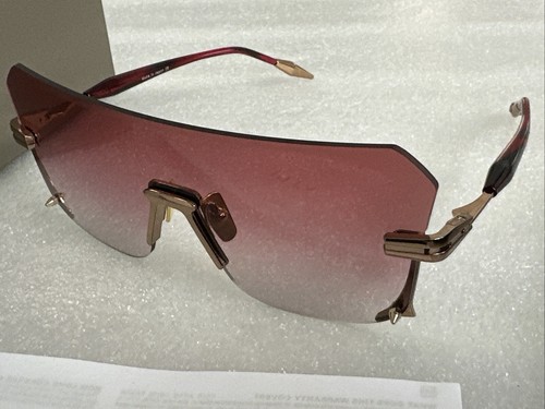 Pre-owned Dita Lxn Laniti Dts153-a-01 Gold/ruby Red Gradient Sunglasses W/box 140-145