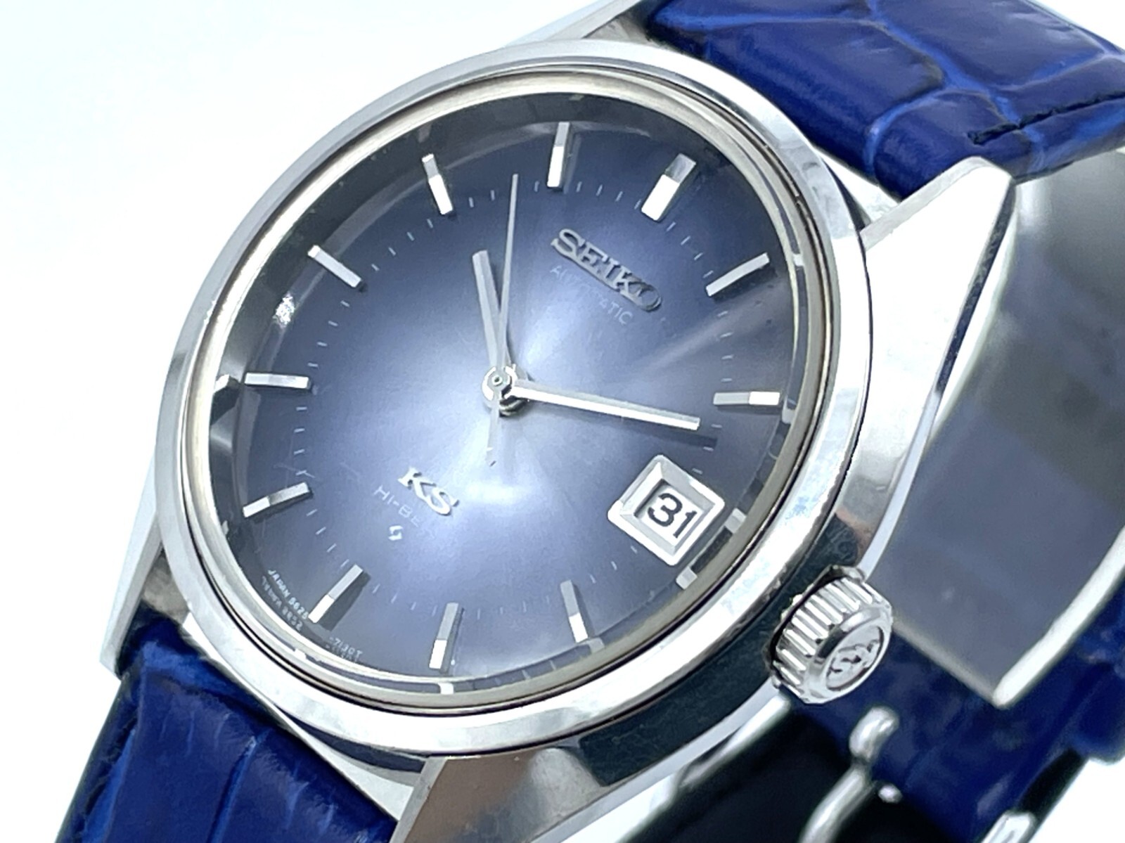 ザッカ555 RARE Blue gradation Dial KING SEIKO Automatic Watch Hi-Beat