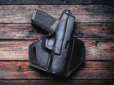 Springfield Hellcat PRO Forward Cant, Leather Thumb Break Holster, Optic Ready
