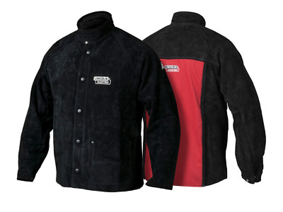 80’s “Hand Made” Welder Coat Lincoln Heavy Duty Leather Welders Welding Jacket Size 2XL