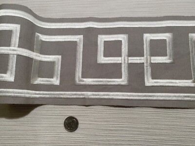 31  SCHUMACHER 66167 Octavius Tape 6  Embroidered Passementerie Trim $88 Retail