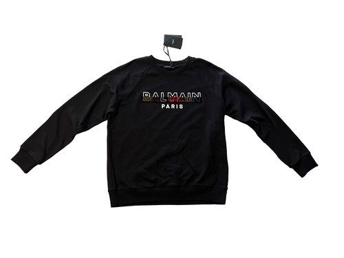 パーカー・フーディ BALMAIN Men Sweater EH1JT047BC72SOS Blue Vintage Balmain embroidered hoodie - Men | BALMAIN