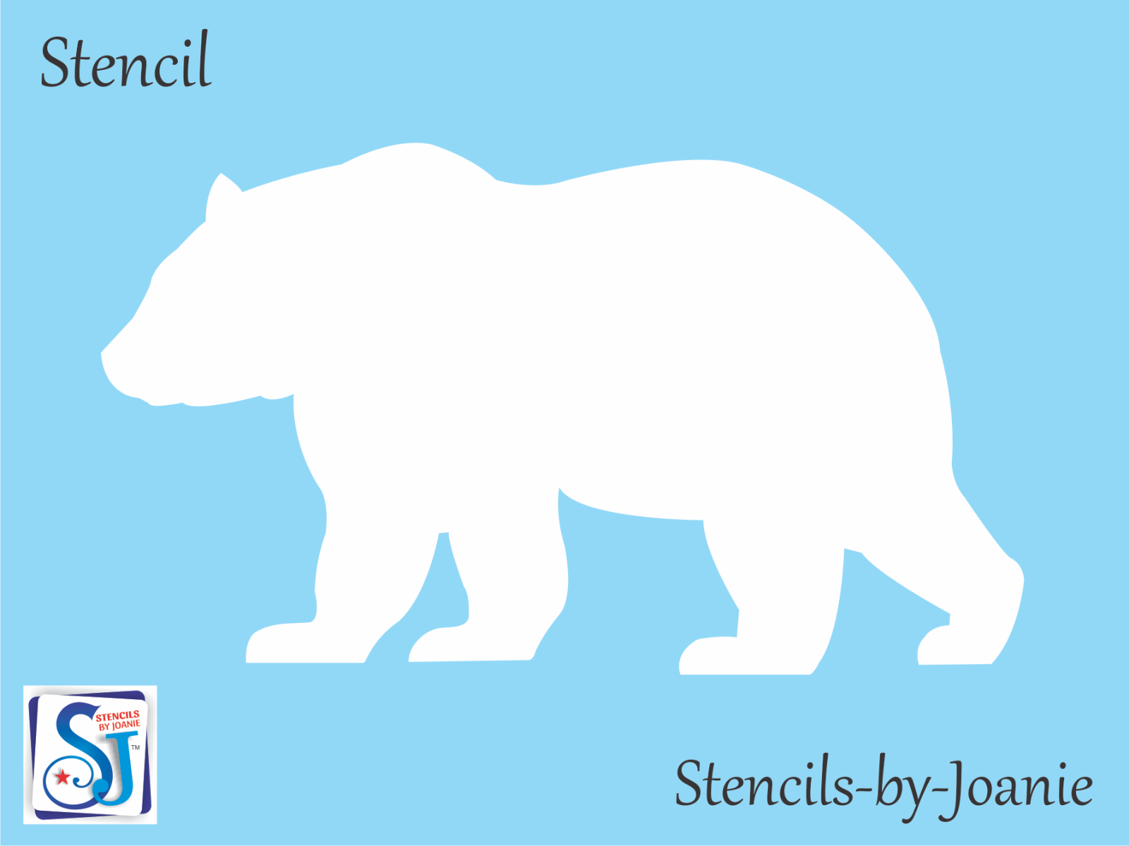 Rustic Bear Stencil Mountain Outdoor Cabin Lodge Western DIY Craft Signs Joanie