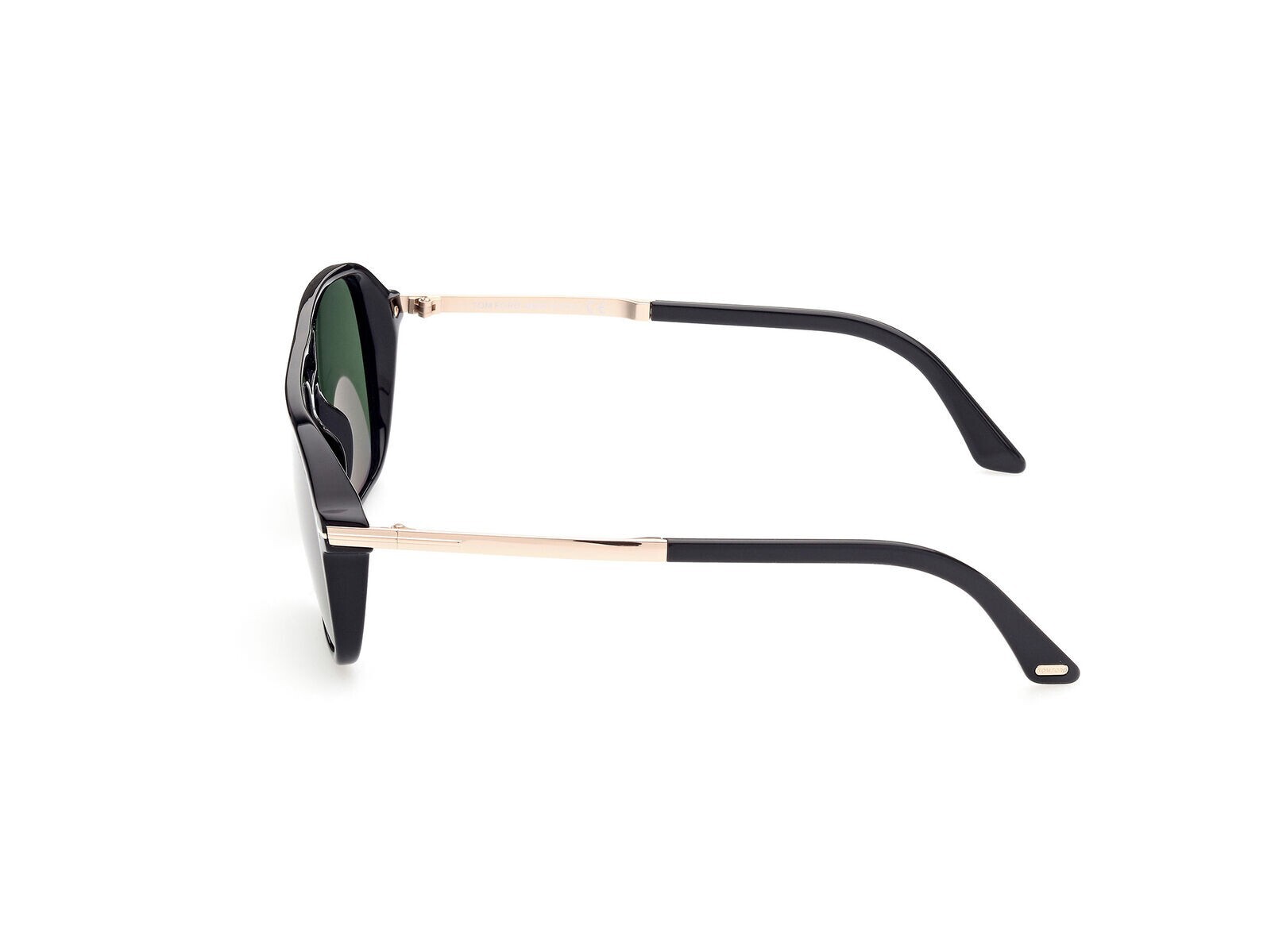 Pre-owned Tom Ford Crosby Tf 0910 01n Black Green Lens Sunglasses Authentic