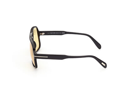 Pre-owned Tom Ford Sunglasses Ft0884 Falconer-02 01e Black Brown Man