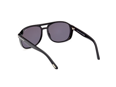 Pre-owned Tom Ford Sunglasses Ft1022 Rosco 01a Black Smoke Man In Gray