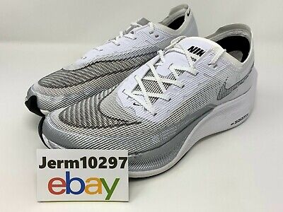 New Men's Nike ZoomX Vaporfly Next% 2 White Silver Running Shoes #CU4111 100