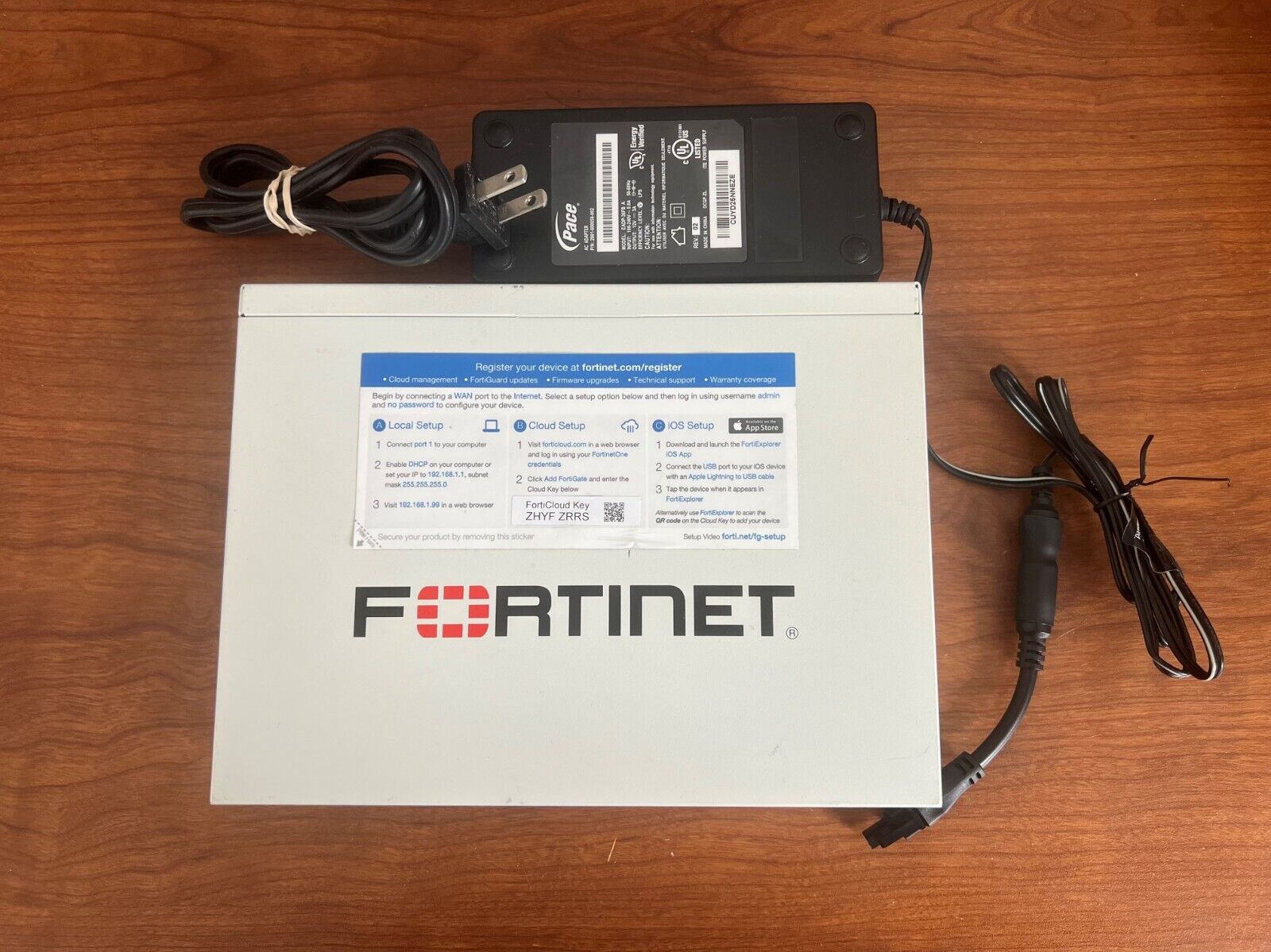 Fortinet FortiGate FG-60F Firewall with Power Adapter - used Fortinet FortiGate FG-60F Firewall with Power Adapter - used