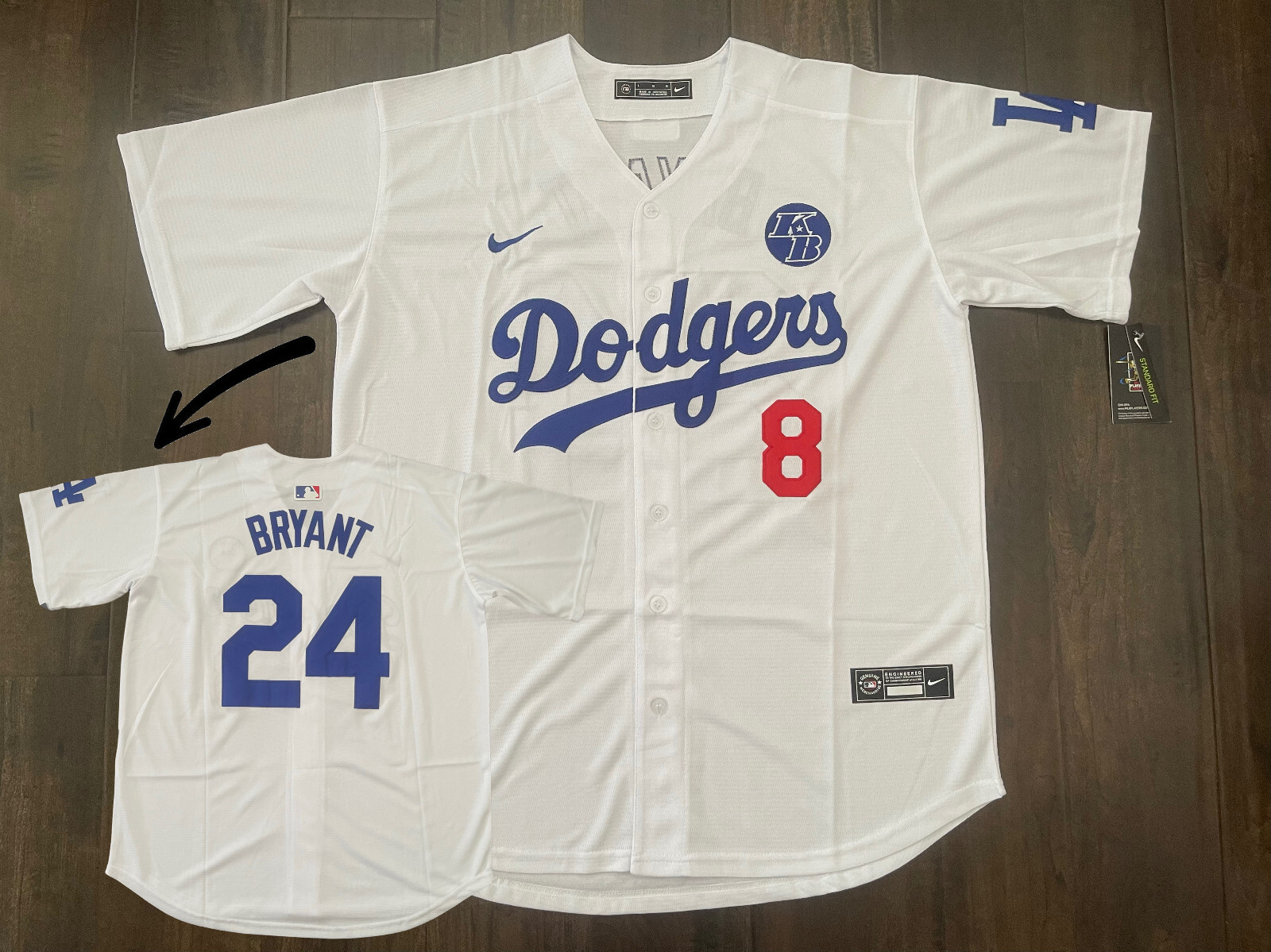 ⭐NEW LA DODGERS KOBE BRYANT Jersey BLUE/ GRAY / WHITE #8