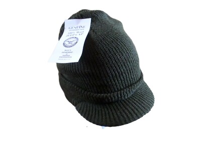  NEW GENUINE MILITARY OD GREEN JEEP WATCH CAP 100% WOOL 2 PLY U.S.A MADE BEANIE
