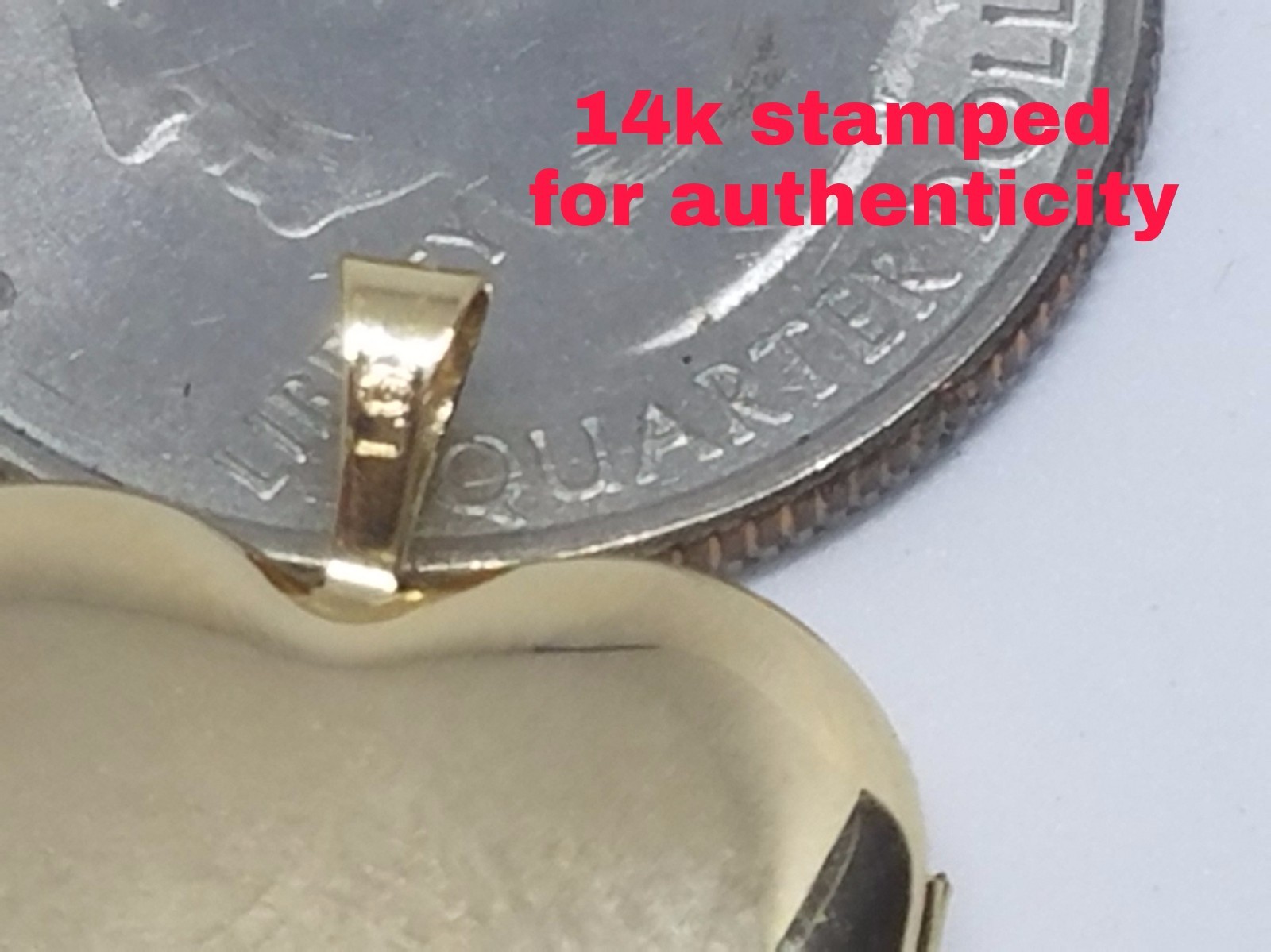 Pre-owned Handmade Gold Locket Heart Love Pendant Real Solid 14k Charm Yellow Necklace Gift Her 1" In Yellow Gold