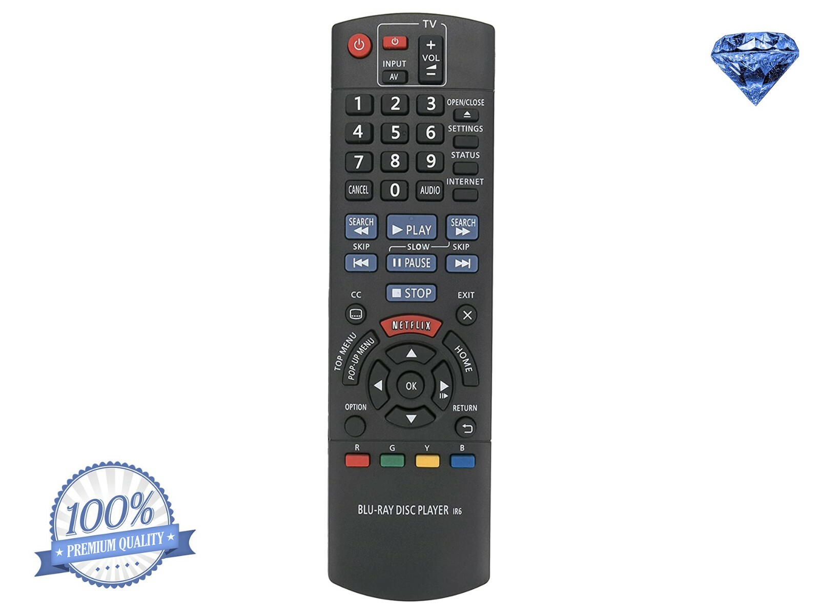 New N2QAYB000952 Replace Remote for Panasonic Blu-ray Player