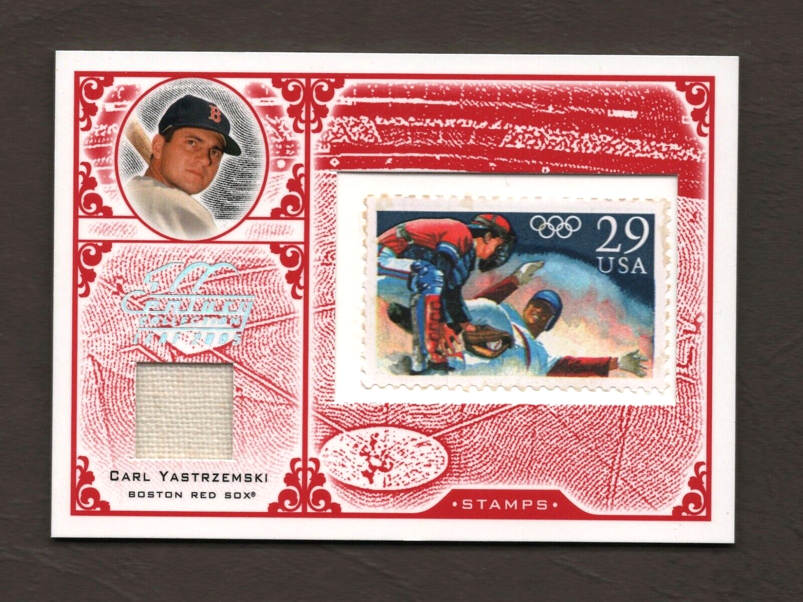 2005 Leaf Century Collection Carl Yastrzemski Jersey & Stamp