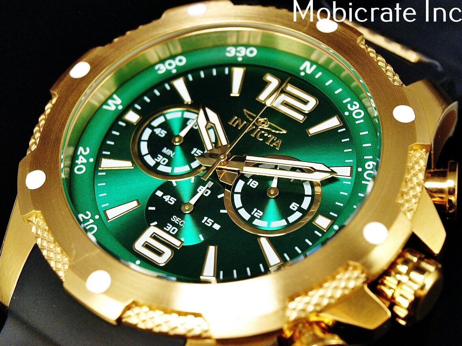 Invicta Mens 50mm I-Force Parakeet Green Dial Japan