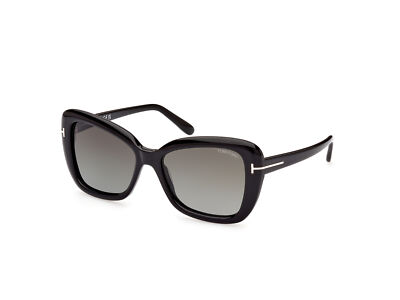 Pre-owned Tom Ford Sunglasses Ft1008 Maeve 01b Black Smoke Woman In Gray