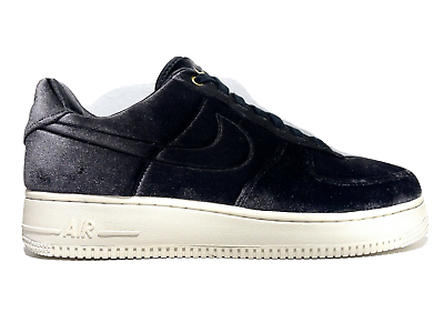 Nike Air Force 1 Low 07 Premium Black Velour Mens Sneakers US