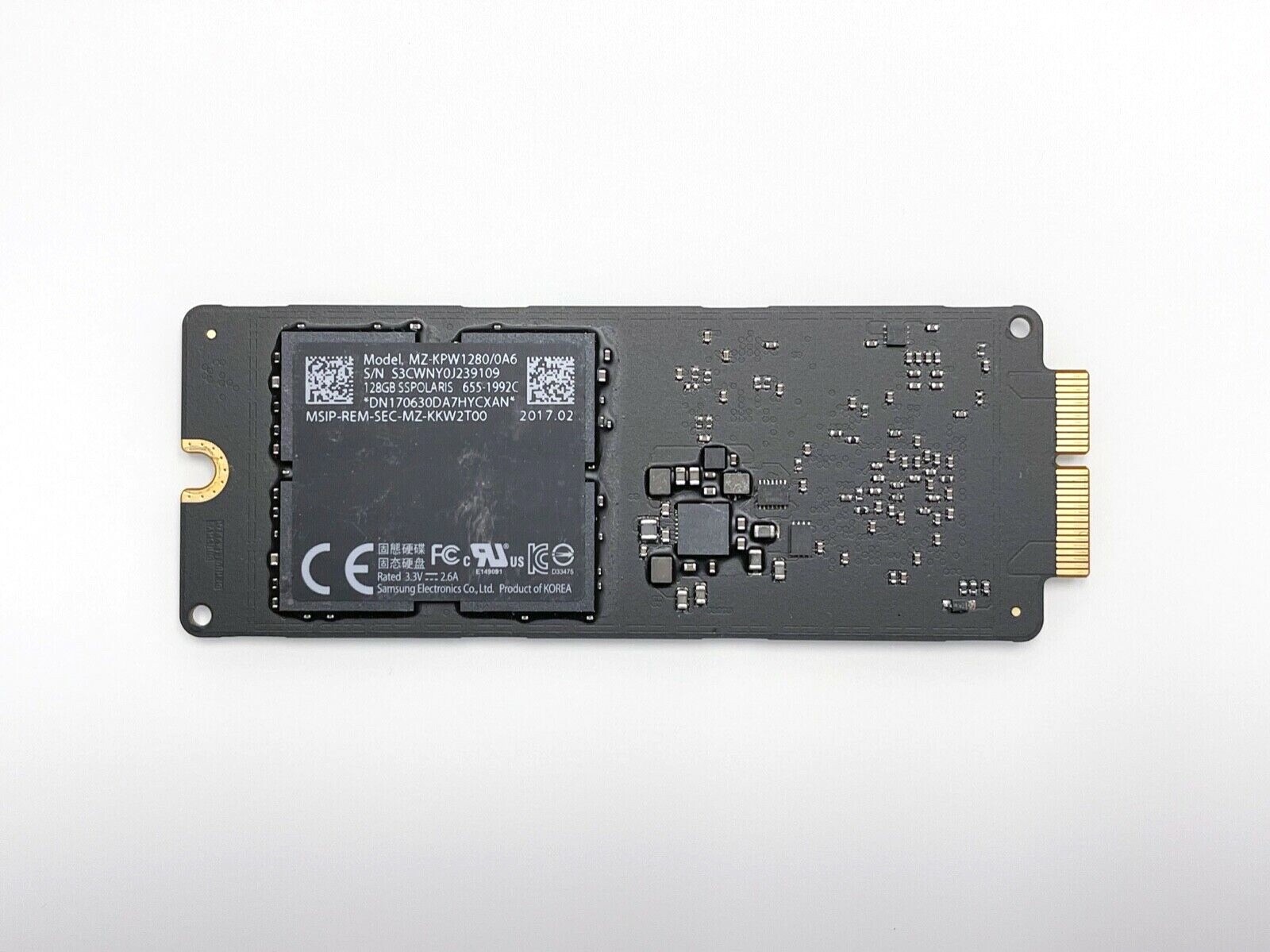 Твердотельный накопитель Apple Samsung MZ-KPW1280/0A6 128 ГБ SSPOLARIS NVMe 655-1992C