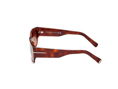 Pre-owned Tom Ford Ft0989-53t-56 Blonde Havana Sunglasses In Red