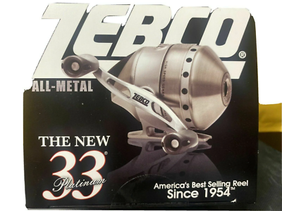 Zebco 33 Authentic Platinum Spincast Fishing Reel   New in Box
