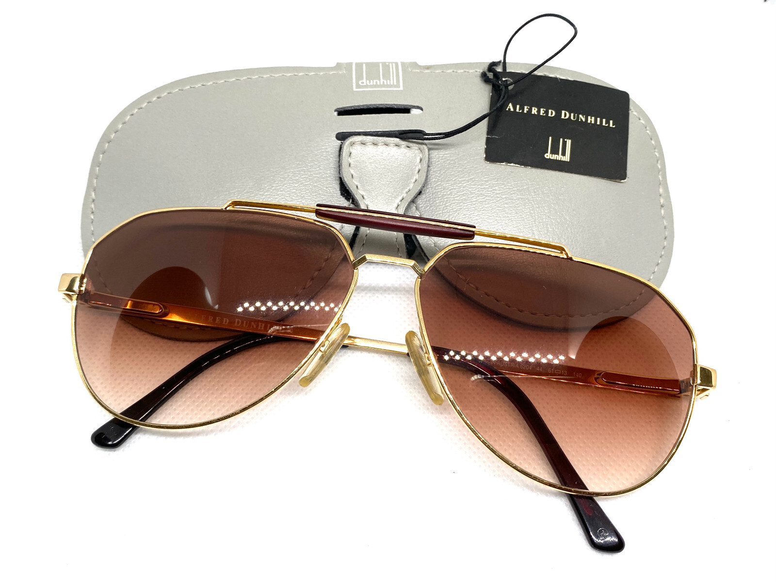 【美品】DUNHILL 6071 40 ゴールドフレーム　サングラス ALFRED DUNHILLダンヒル ゴールド ツーブリッジ 日本製 バネ丁番