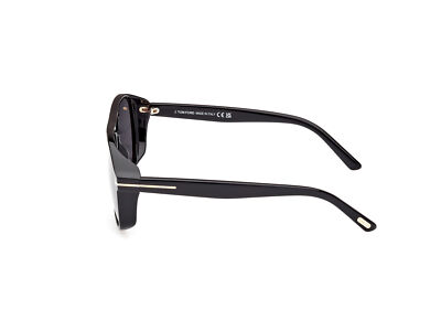 Pre-owned Tom Ford Sunglasses Ft1022 Rosco 01a Black Smoke Man In Gray