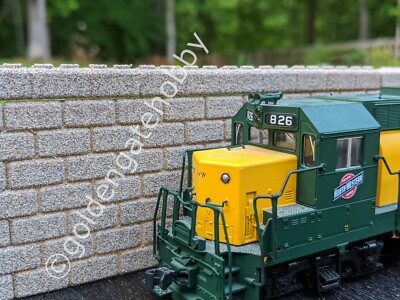 HO Scale Concrete 24x48'' Block Flexible Retaining Wall, Modular, In Stock!