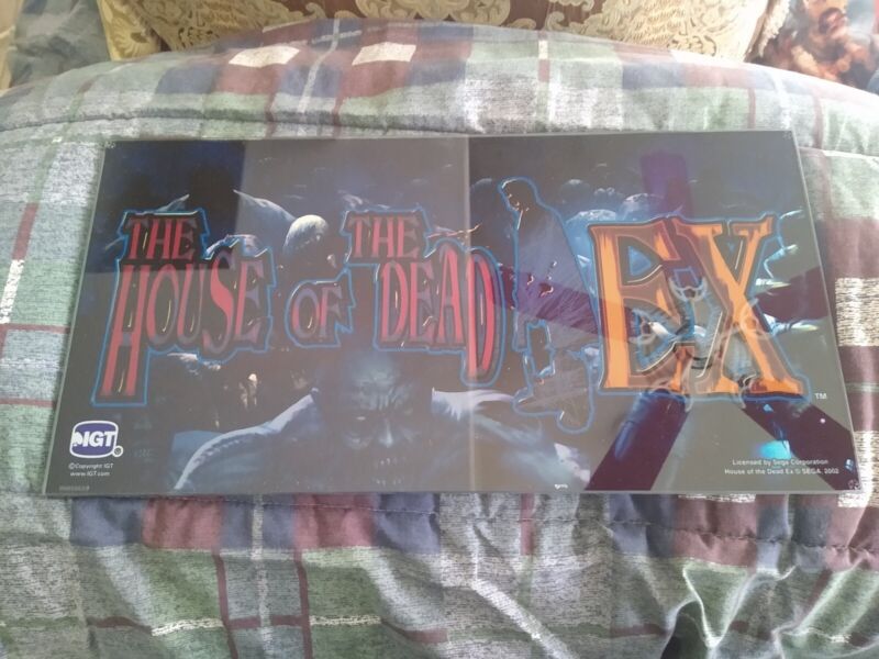 Authentic House of the Dead EX Slot Machine Top and Bottom Glass Collectible!