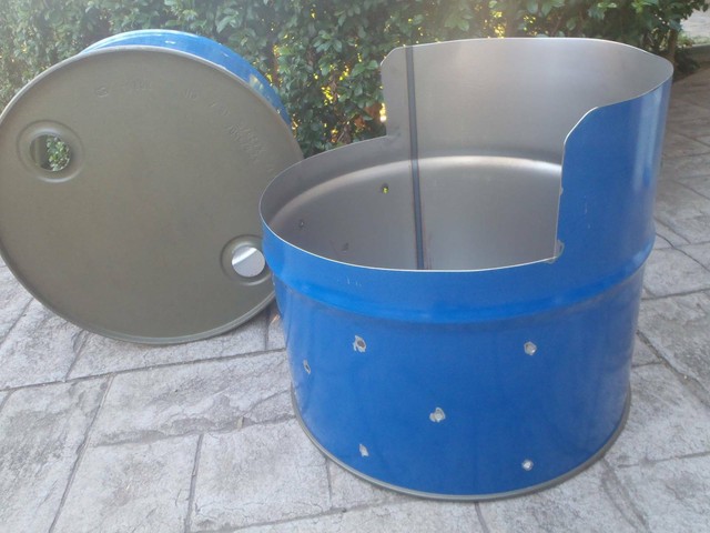 Fire Pit Fire Drum, Half 44 gallon drum $20 | Other Home & Garden