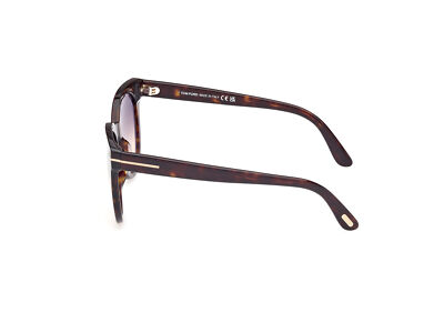Pre-owned Tom Ford Sunglasses Ft1109 Moira 52b Havana Smoke Woman In Gray