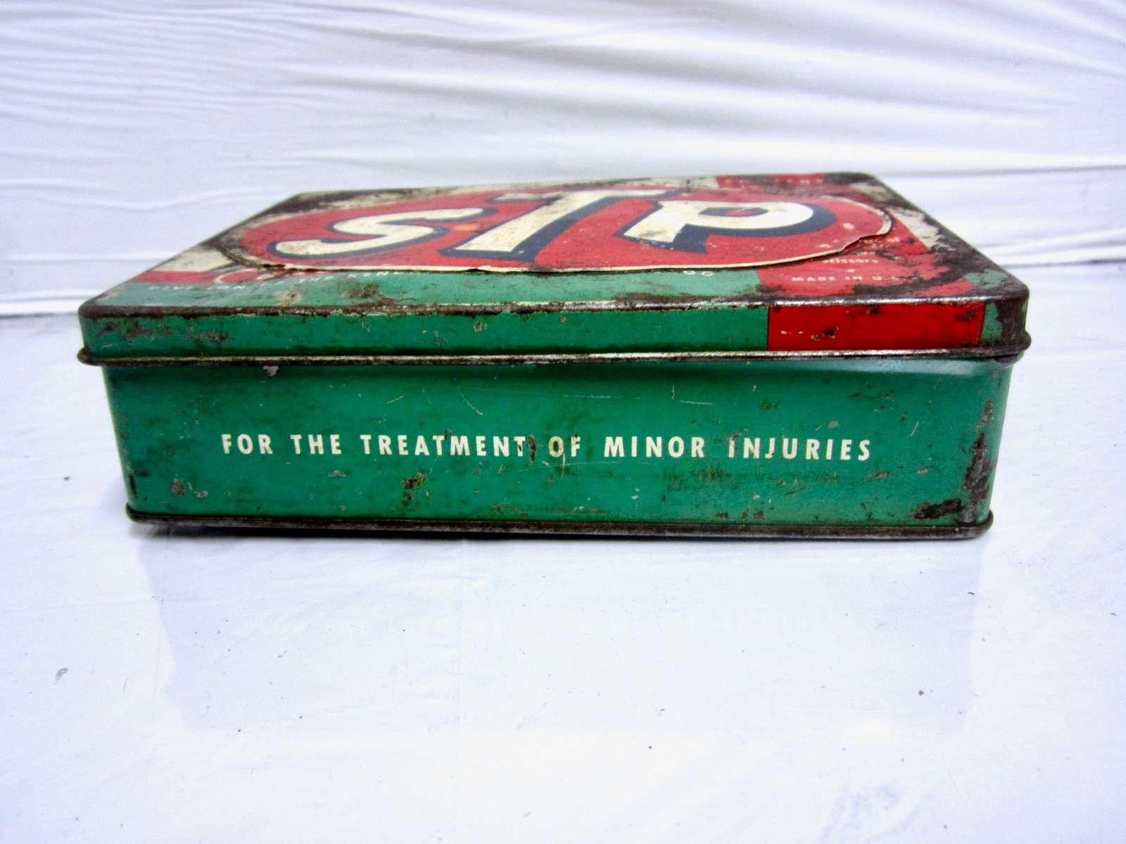 vintage metal box was first aid kit.. SEE DETAILS