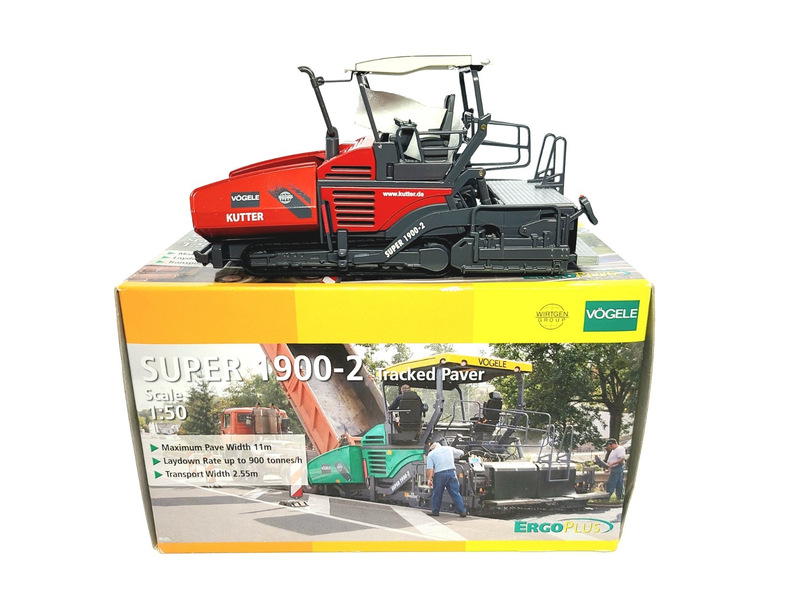 Vogele 1900-2 Tracked Paver - Kutter - NZG 1:50 Scale