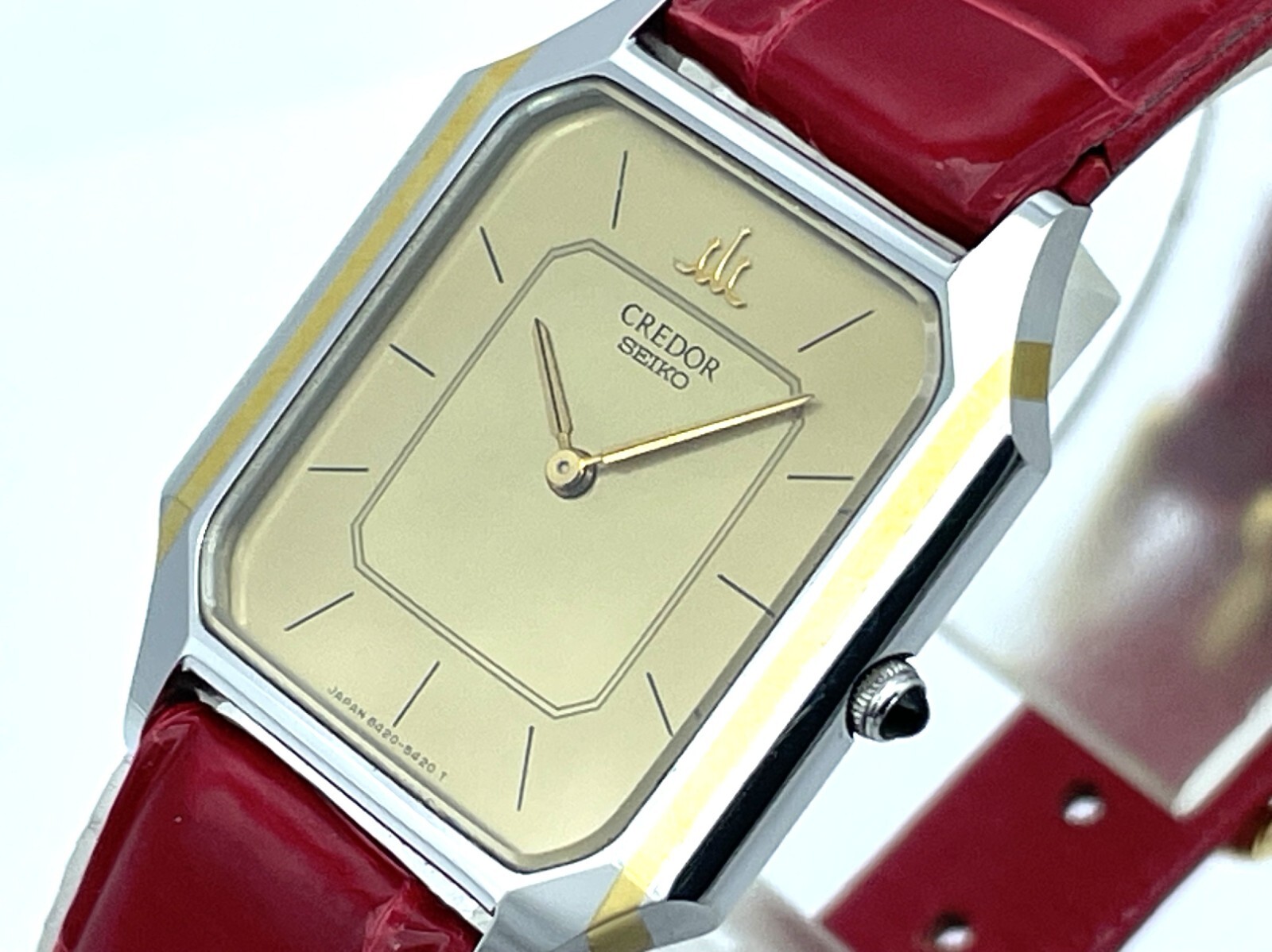 【稼働品】セイコー クレドール 8420-5370 レディース腕時計 Near MINT Vintage SEIKO Credor Quartz Ladies Watch Gold Dial