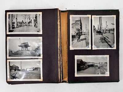 Old Photo Album With A Newspaper From 1947/ 1945-1947 Occupied Japan