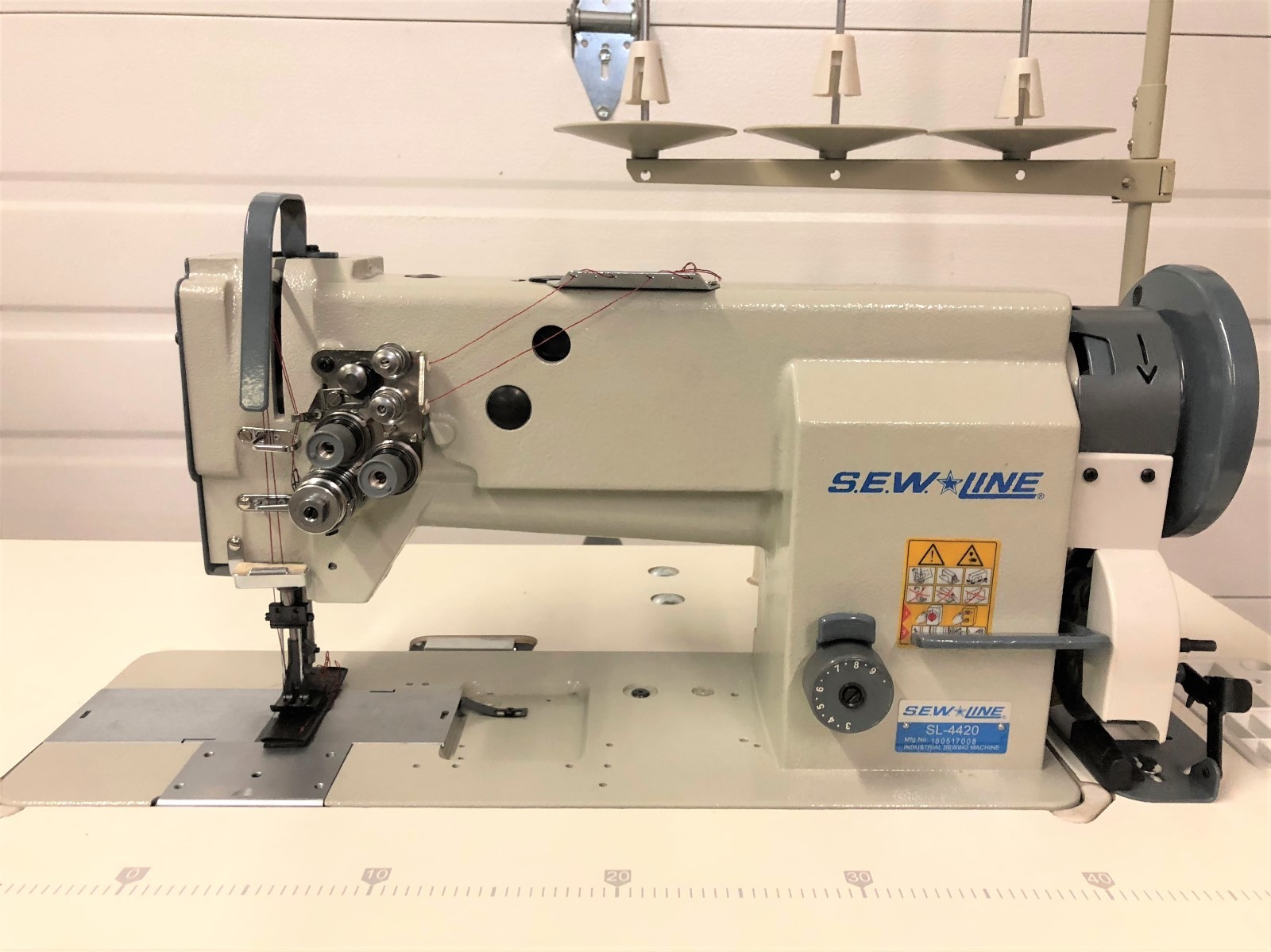 SEWLINE SL-4420 NEW 2-NEEDLE WALKING FT 3/8 110V SERVO INDUSTRIAL SEWING MACHINE