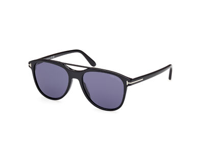 Pre-owned Tom Ford Sunglasses Ft1098 Damian-02 01v Black Blue Man